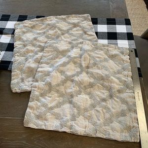 Two 15 inch square throw pillow covers